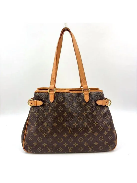 Louis Vuitton Batignolles Oriental Monogram Leather Brown Light Tote Gold