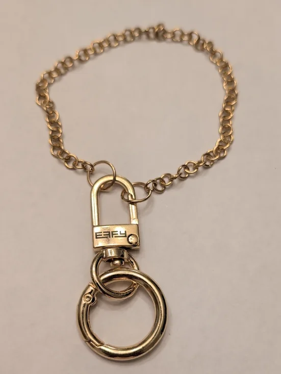 Effy Royal Caribbean Gold Tone Chain Key & Card Holder with Ring