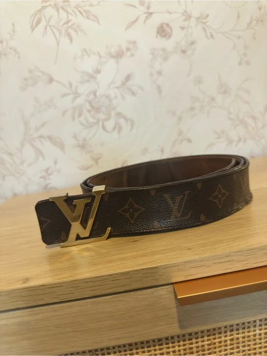 Authentic Louis Vuitton Men’s Monogram LV Belt 40mm Brown/Gold 110/44