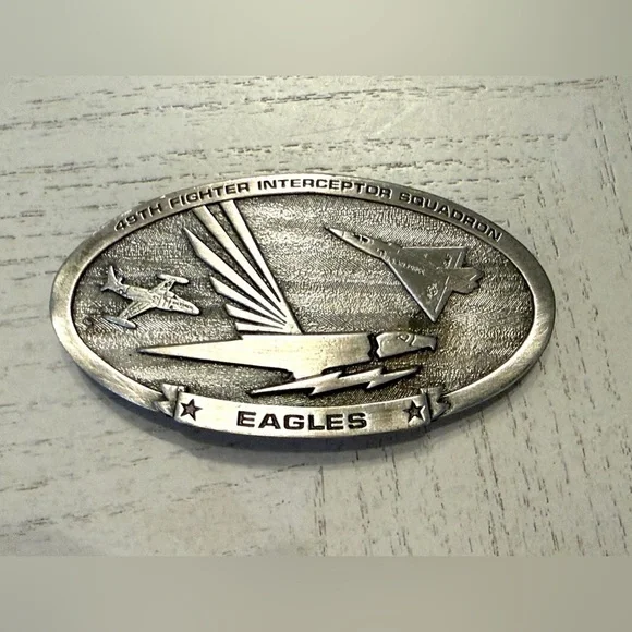 1984 48th Fighter Interceptor Squadron “Eagles” Pewter Belt Buckle