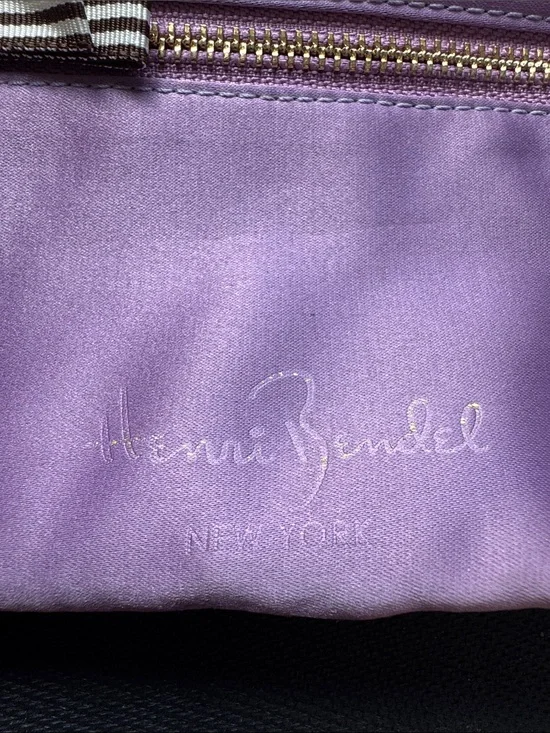 henri bendel Black and White Striped Roll-Up Jewelry Pouch