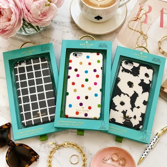 Kate Spade iPhone 6 Plus‎ Hybrid Hardshell Case Lot NIB Designer Covers Preppy