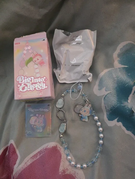 Big into Energy Pastel Blue & Pink Beaded Charm