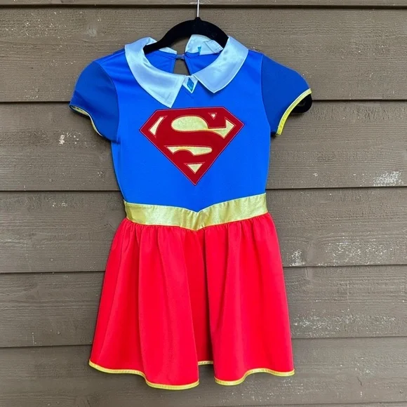 DC Superhero Girls Supergirl Costume - Blue and Red size M (7/8)