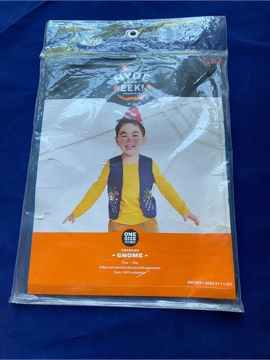 New Hyde & Eek! Halloween Toddler Gnome Costume Vest & Hat