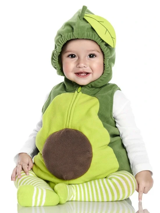 Carter's Avocado Halloween Costume 3-6 months baby boys girls green warm zip Up