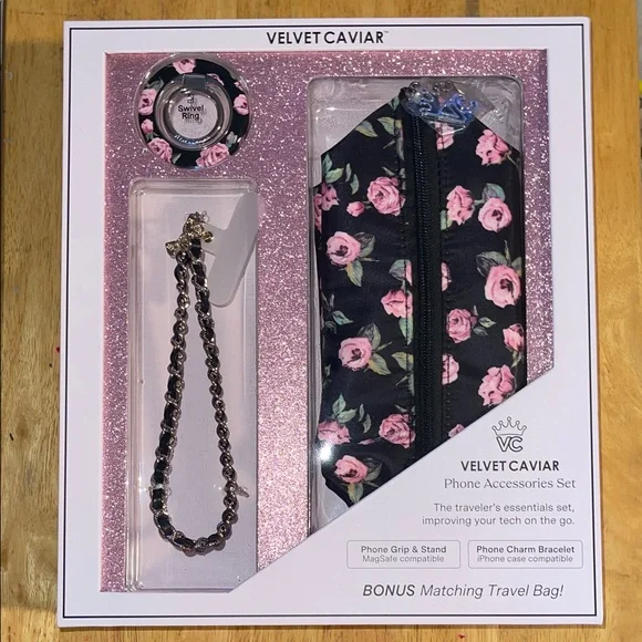 Velvet Caviar Pink Floral Phone Case Set