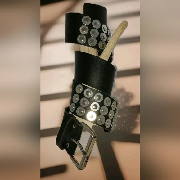 Leather Studded Belt 30