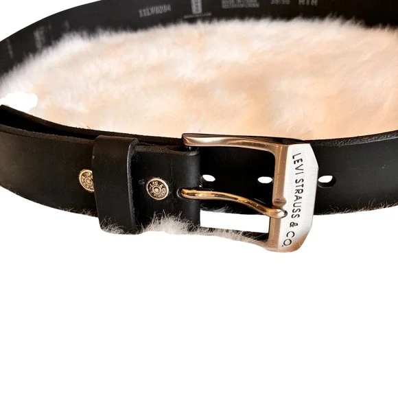 Levis‎ Mens Black Genuine Leather Belt Harness traditional 11LV0204 Size 38/95