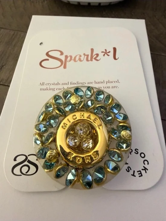 Spark*l XL Pop-Socket - Aquamarine & Michael Kors Ring