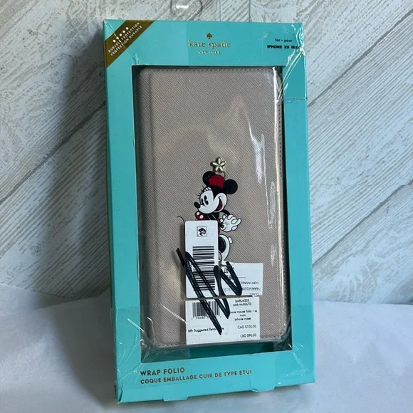 Kate Spade Disney Minnie Mouse iPhone XS Max wrap folio case