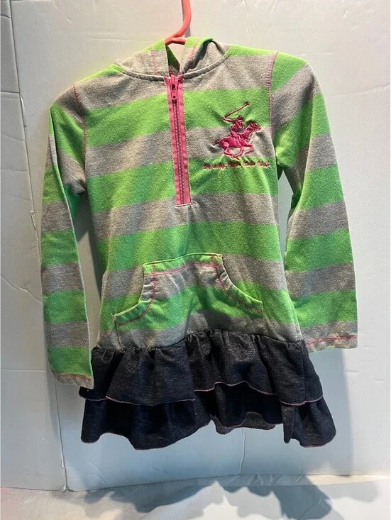 Beverly Hills Polo Club Girls Hoodie Dress Size Small