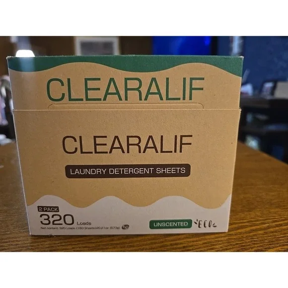 Laundry Detergent Sheets for 160 Loads,‎ Unscented, Eco-Friendly  Hypoallergenic