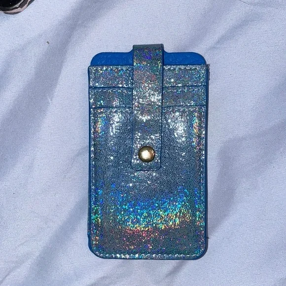 iPhone 5 Blue shimmer wallet case