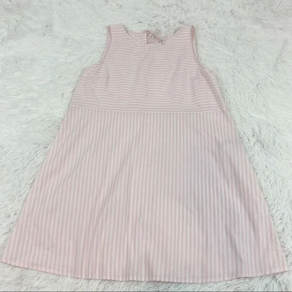 Girl’s‎ sleeveless striped cotton a-line dress pink