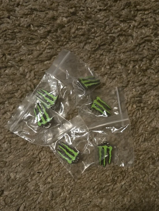 Green Monster Energy Logo Pins - Set of 6