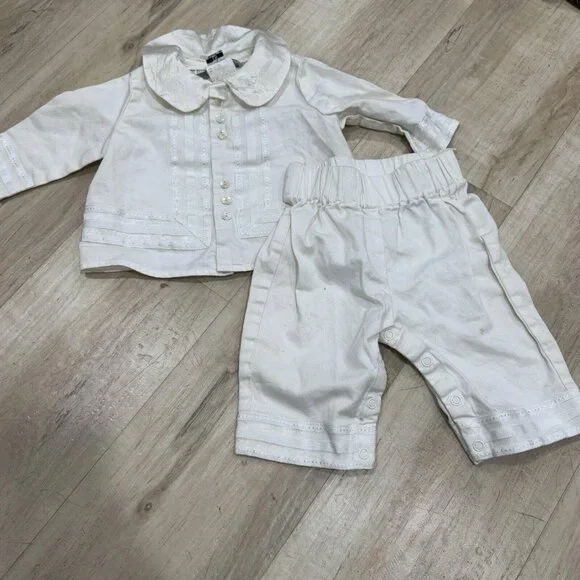 Vtg Jessica McClintock Size 6 Months Baby Boy‎ Christening Baptism RARE