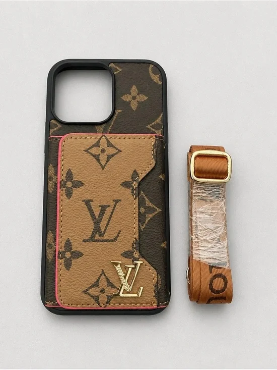 FASHION Apple iPhone Phone Case With Magnetic Card Wallet and Lanyard