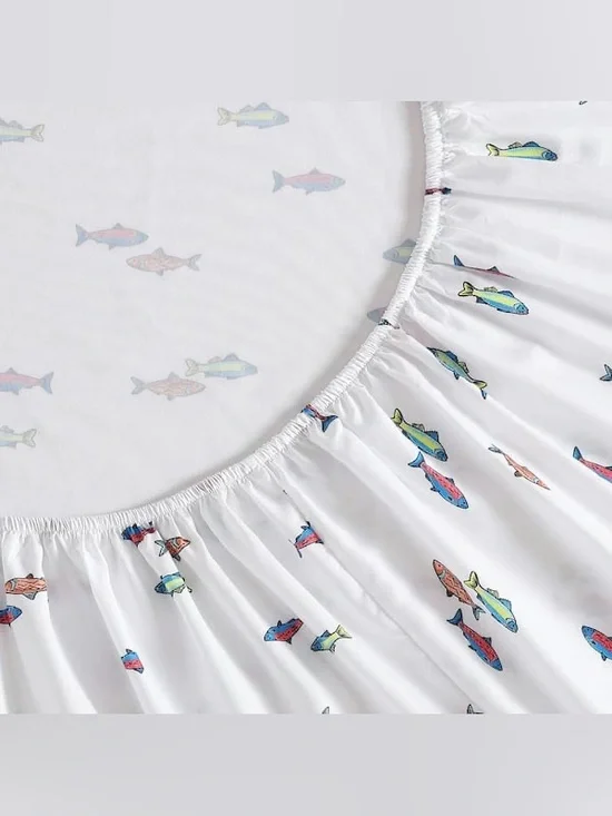 Eddie Bauer Fish Lake Microfiber Twin Kids Fitted Sheet