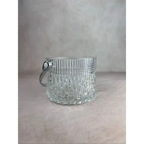 Vintage Mini Ice Bucket MCM Teleflora Crystal Mod