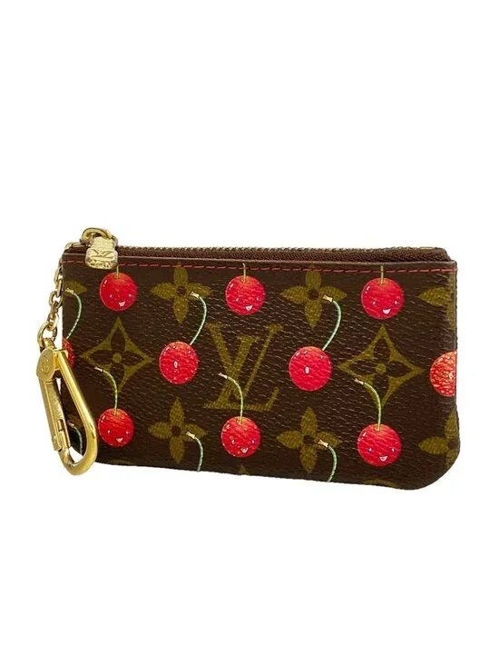 Louis Vuitton Coin Case Monogram Cherry Pochette Cles Brown
