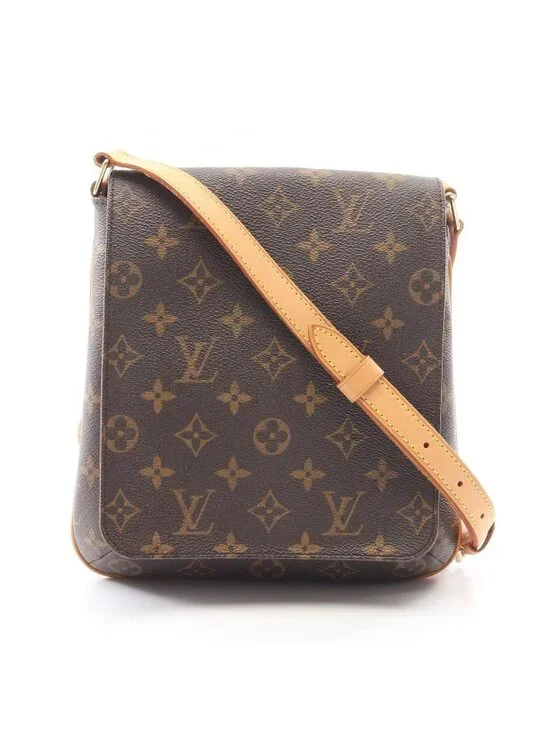 Louis Vuitton Shoulder Bag Musette Salsa Long Strap Monogram Canvas Leather