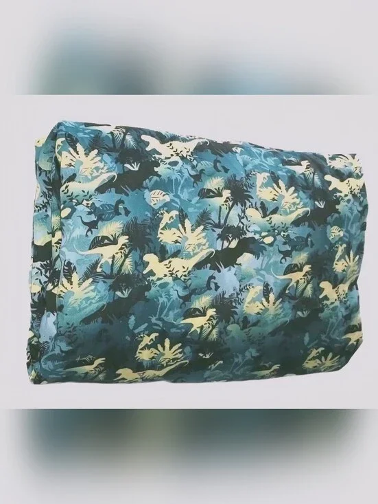 Jurassic World Dinosaurs Twin Fitted Sheet  Black, Blue, Yellow  Pre-Owned