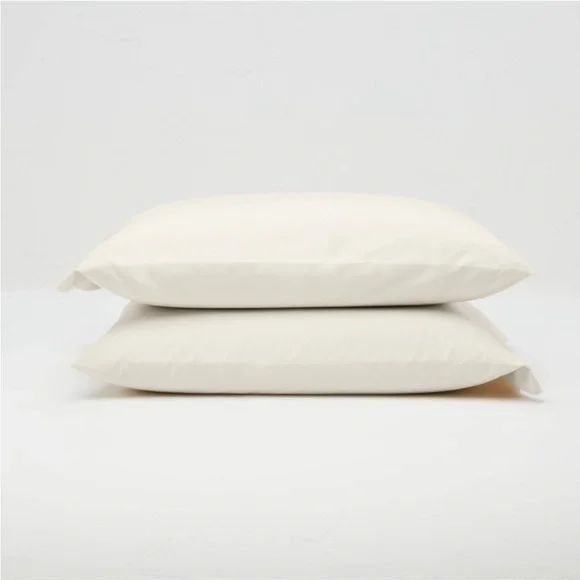 King Washed Supima Percale Solid Pillowcase Set Natural - Casaluna™ new