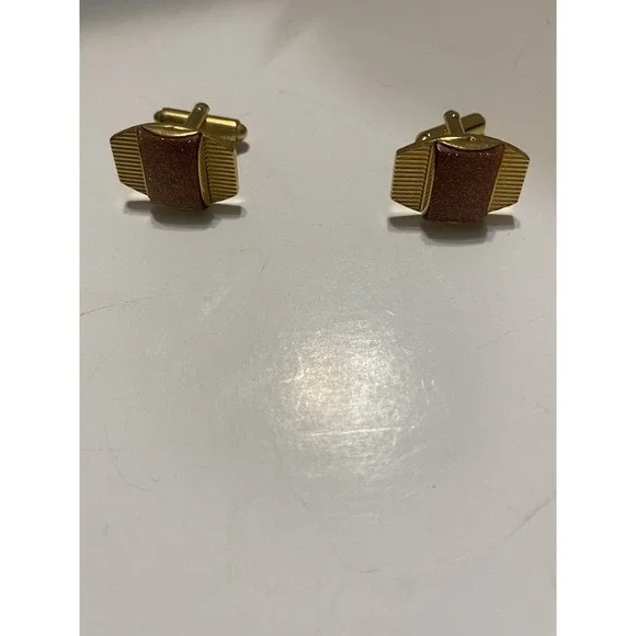 Goldstone Vintage Gold Tone Cufflinks