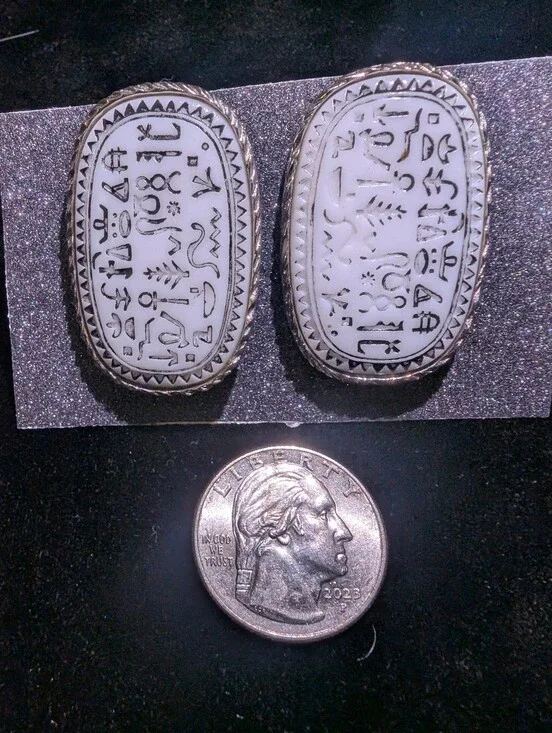 Cufflinks Egyptian Revival Style