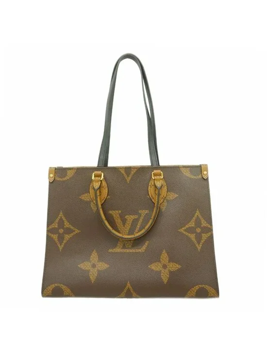 Louis Vuitton Tote Monogram Giant Reverse On The Go MM Brown 2-Way