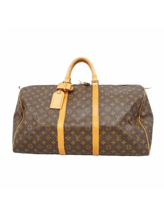 Louis Vuitton Boston Bag Monogram Keepall 55 Brown