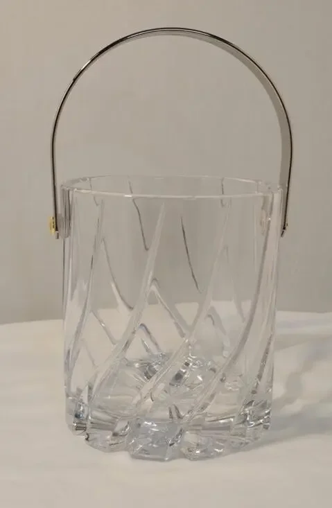 Mikasa Crystal Ice Bucket With Handle - New With Box - Never Used