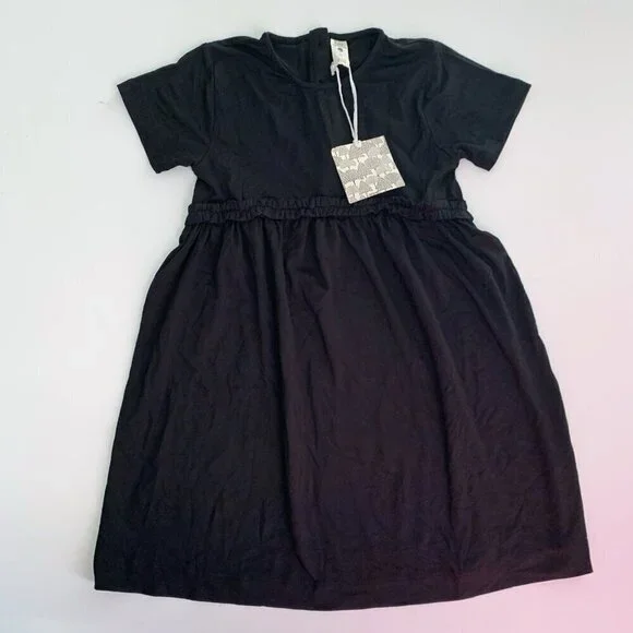NWT Kate Quinn Organics Girl Modal Black Dress 6 years