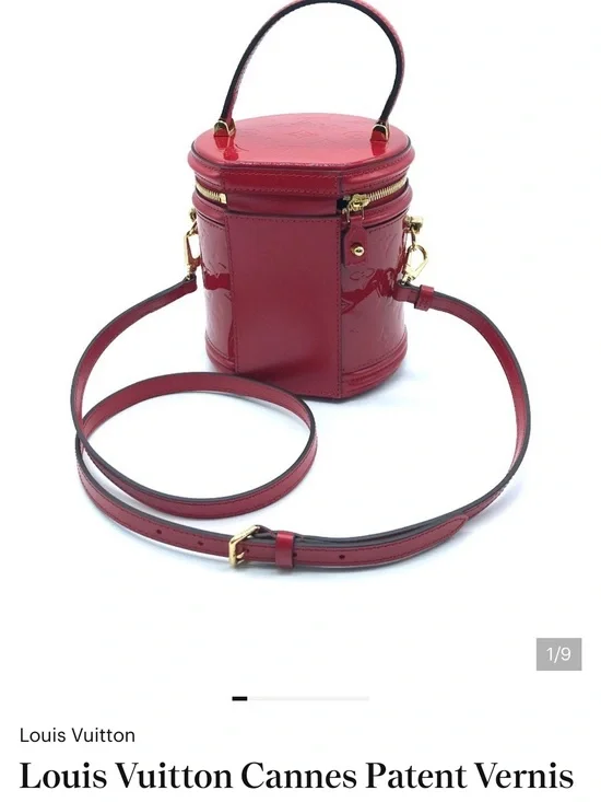 Louis Vuitton Red Patent Vernis Cannes Bucket Crossbody