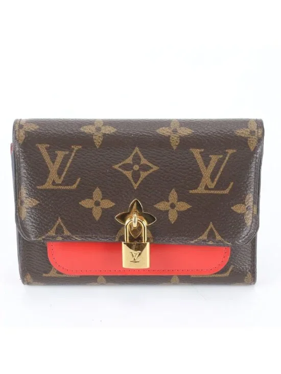 Louis Vuitton Monogram Portefeuille Flower Compact Leather Trifold Wallet