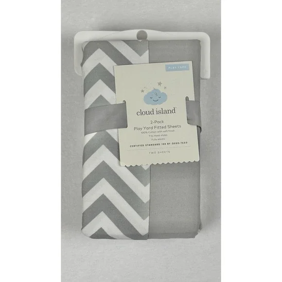 Cloud Island Baby Bedding Bundle Play Yard Sheets +‎ Changing Pad Covers Bundle