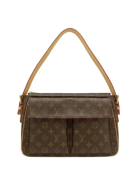 Louis Vuitton Shoulder Bag Viva Cite GM Monogram Canvas Gold Brown