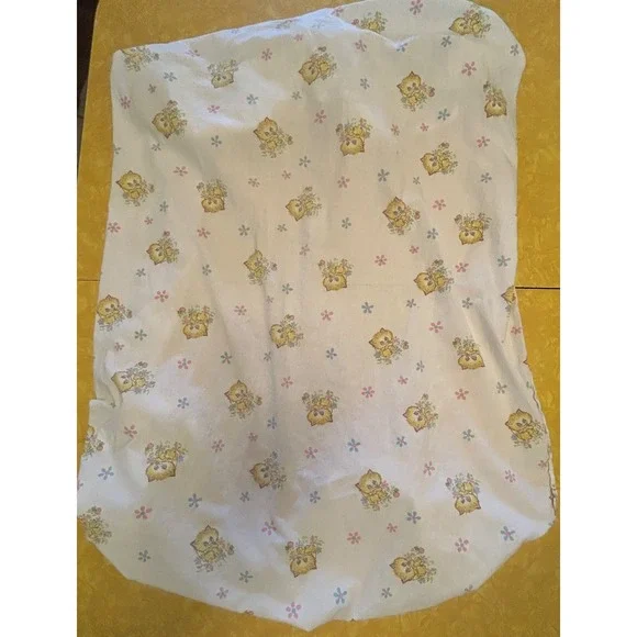 VTG 80s Kittens Cats Baby Crib Fitted Sheet Cottagecore