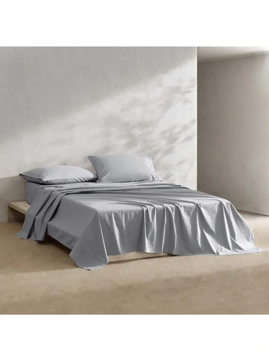 Ralph Lauren Light Gray Cotton Sheet new