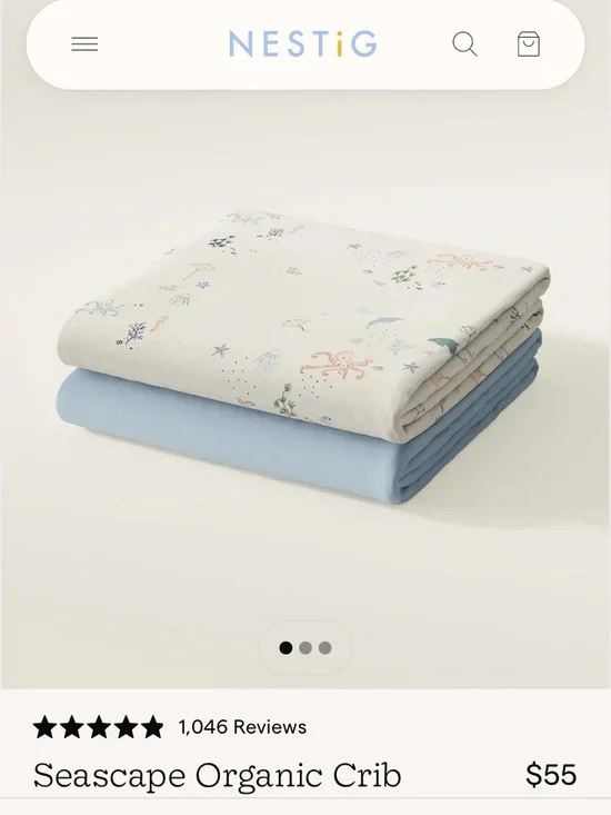 NESTIG Organic Cotton Mini Crib Sheet