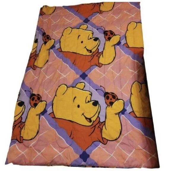 Vintage Disney Winnie the Pooh Tigger Reversible Twin Comforter Ladybug Bedding