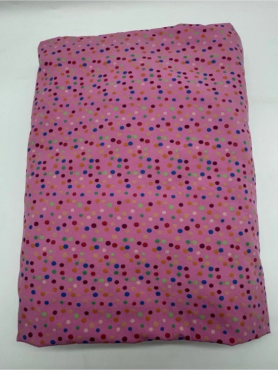Land of Nod Pink Polka Dot Crib Sheet