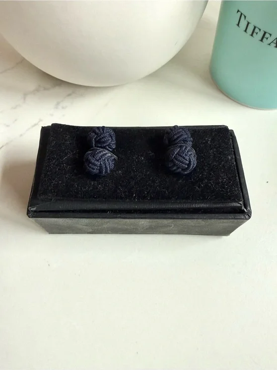 Black Knot Cufflinks - Classic Tuxedo/Formal Accessory