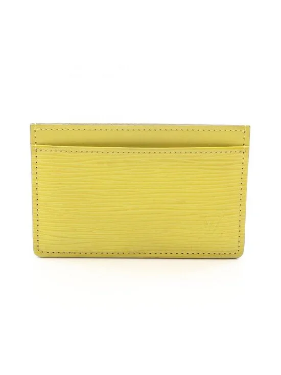 Louis Vuitton Card Case Holder Saanpur Epi Jaune Cedra Leather