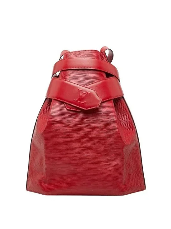 Louis Vuitton Epi Sac Depaul GM Shoulder Bag Castilian Red Leather