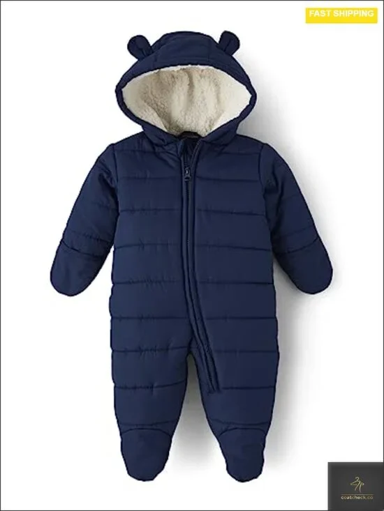 Baby Fleece Hooded Zip Front Bunting Snowsuit Water Resistant