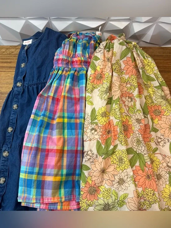 Bundle (3) Cat & Jack Girls Dress & j.crew Floral Dress Size 8