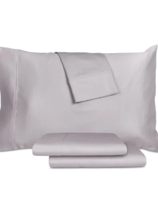 Aq Textiles Percale Solid 4-Pc. Sheet Set, King - Lilac