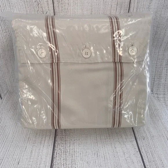 Cozy Earth Sheet Set King Maple Brown Striped Bamboo Viscose Cooling Bedding